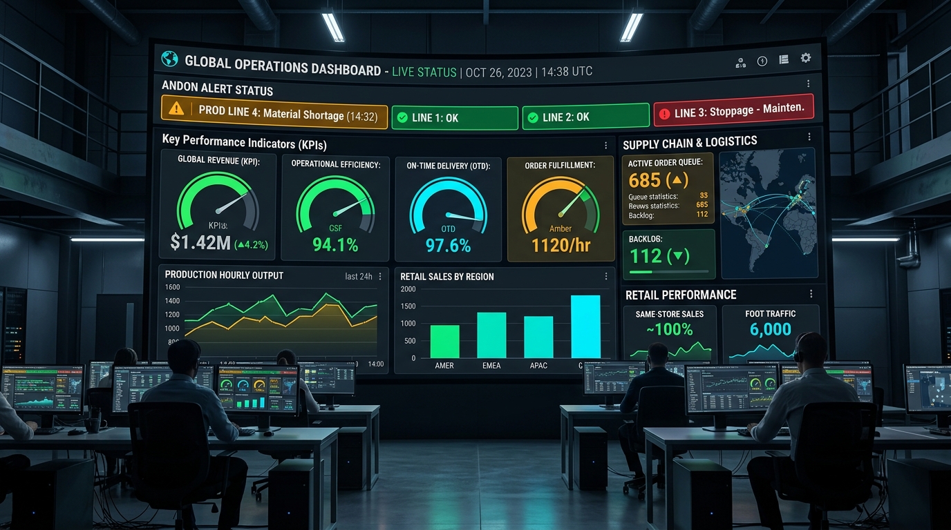 Sistema de Gestão à Vista e Dashboards